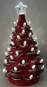 Árbol de Navidad de cerámica iluminado Georgia Bulldogs - Imagen 1 de 8