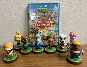 Animal Crossing: Amiibo Festival (Nintendo Wii U, 2015) Complete W/ 8 Figures - Picture 1 of 18