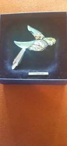 Swarovski 925 Silver Bird of Paradise Brooch withOriginal Box.Signed Swan Mark - Picture 1 of 9