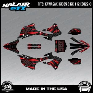 Graphics Kit for KAWASAKI KX85 KX112 (2022-2026) Twitch-Red - Picture 1 of 4
