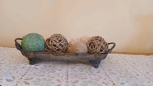 Beautiful Antique Plated Footed Tray - Gorgeous Detailed Handles/Feet (Patina) - Picture 1 of 14