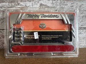Harley Davidson OEM Script Chrome License Plate Frame New In Package - Picture 1 of 2