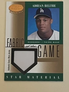 Tela del juego Adrian Beltre 2001 materiales certificados hoja #FG-104 HOF - Imagen 1 de 2