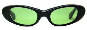 Persol Ratti NOS Meflecto Vintage Cateye 70s Brevette Gloss Black New Sunglasses - Picture 1 of 12