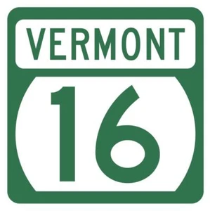 Vermont State Highway 16 Sticker Decal R5277 Highway Route Sign - Picture 1 of 1