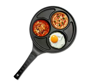 Korean Titanium Coated Circle 3 Divided Egg Frying Cake Pan 28cm(11.0") - Picture 1 of 9