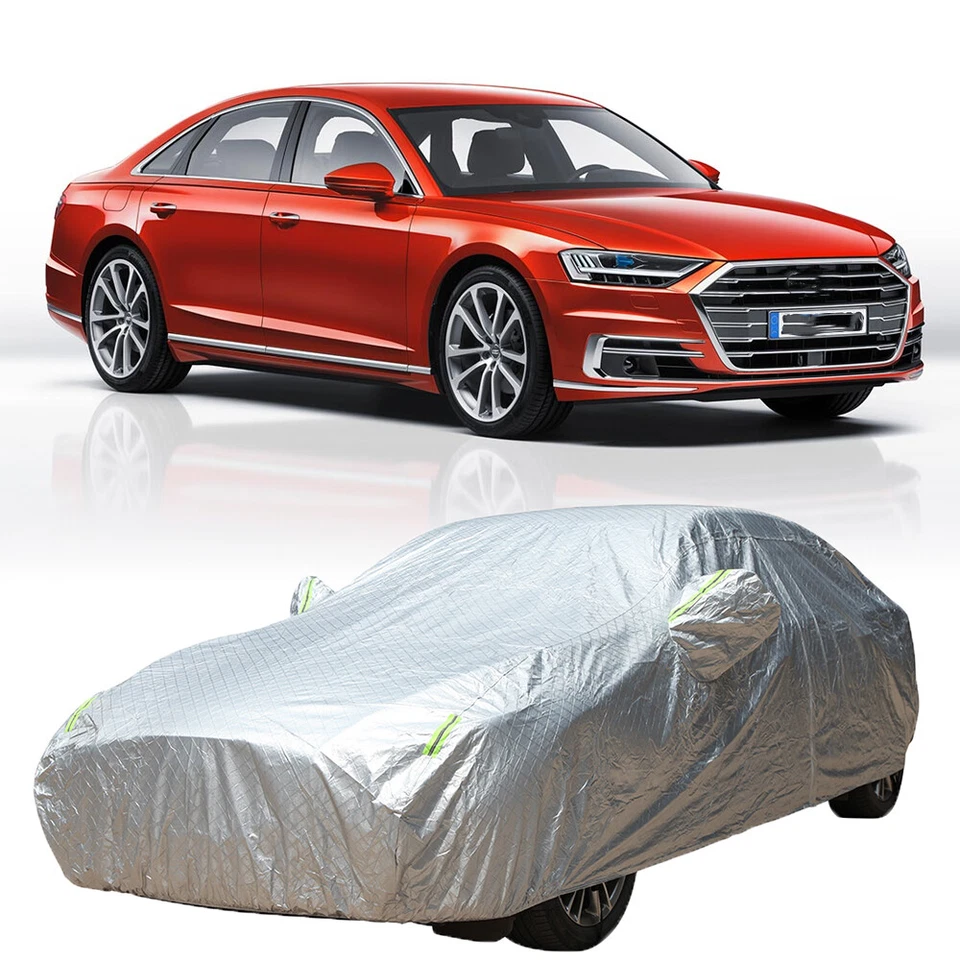Cubierta de algodón grueso para automóvil de 6 capas impermeable polvo UV exterior para AUDI A8 Quattro Foto 1 de 4