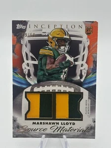 Topps Inception 2024 Marshawn Lloyd Player Worn Patch /50 Rookie - Picture 1 of 2