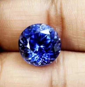 Natürlich Rund Schliff 6.65 Karat Blauer Saphir Selten Zertifiziert Lose - Bild 1 von 5
