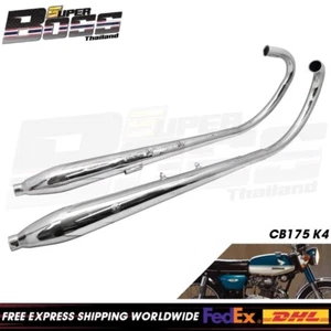Fit Honda CB175 K4 K5 K6 K7 CB175-K4 Exhaust Muffler with pipes ***BM Style*** - Picture 1 of 6