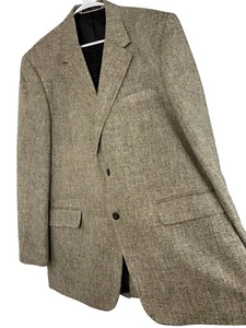 VTG 80s Macys Mens Savile Row 46L Silk Tweed Summer Blazer Jacket 8897 EUC - Picture 1 of 11