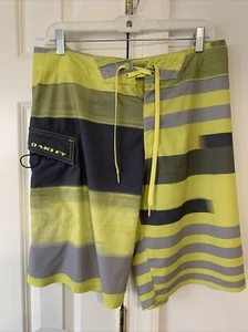 Oakley Badehose Herren Größe 32 Boardshorts Badeshorts neon und grau - Bild 1 von 4