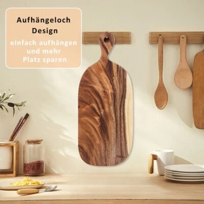 XL Servierbrett | Akazien Holzbrett | Schneidebrett | Brotzeitbrett | Dekobrett - Bild 1 von 4