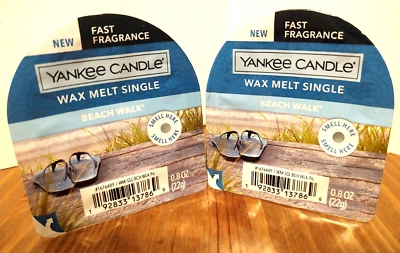 Tarta de fusión de cera Yankee Candle Beach Walk individuales x 2 0,8 OZ cada una nueva Foto 1 de 4