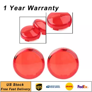 2x Turn Signal Lens Light  Cover Guard FIT FOR Harley Touring Softail Dyna - Picture 1 of 5