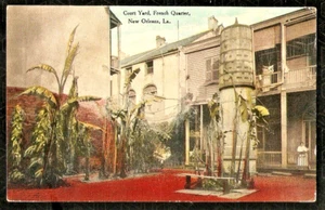 Court Yard Cistern 1918 Postcard French Quarter New Orleans Unused - Picture 1 of 2