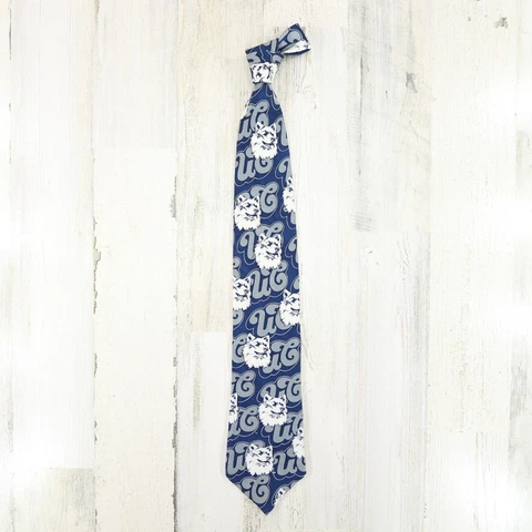 UConn Huskies Ralph Marlin RM Sport NOS Vintage 100% Silk Neck Tie Made in USA Cover