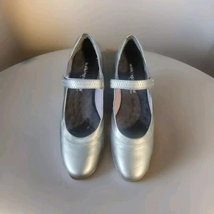 Walking Cradles Größe 9,5 S Damen-Lederschuhe silber/zinnfarben Mary Janes - Bild 1 von 9