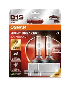 OSRAM Xenarc Night Breaker 220 D1S Car Headlight Bulbs (Twin) - 220% More Light - Picture 1 of 2