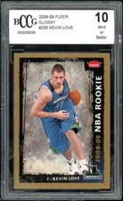 Kevin Love Rookie Card 2008-09 Fleer Glossy #205 BGS BCCG 10 (read Description)