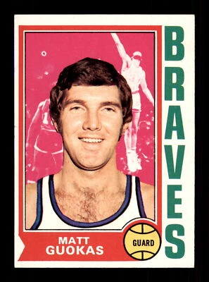 1974-75 Topps #117 Matt Guokas - Crease Free - Image 1 of 2
