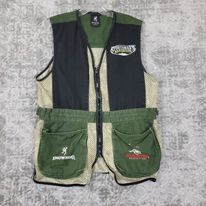 Browning Shooting Vest Adult Medium Green Full Zip Sportsmans Warehouse Mesh - Picture 1 of 12