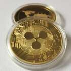 Gold Plate Ripple coin Commemorative Round Collectors Coin XRP Coin With Case