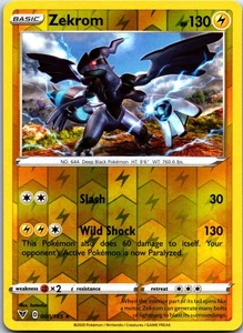 Zekrom Reverse Holo Rara SWSH04 SWSH04: Vivid Voltage 060/185 quasi nuova - Foto 1 di 2
