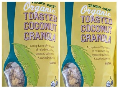 Trader Joe’s Organic Toasted Coconut 🥥 Granola 12oz Bags 2 Pack Gluten Free - Image 1 of 4