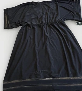 Jessica Howard Blouson Lace-Trim Kimono Sleeves Dress Black Size 16 - Picture 1 of 10