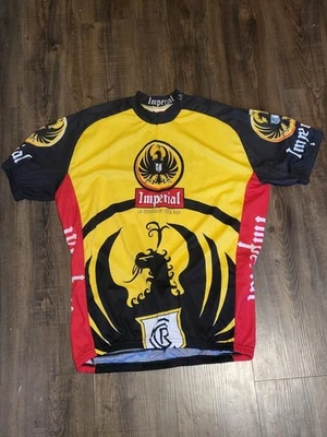 Camiseta de ciclismo World Jerseys adulto XL imperial con cremallera manga corta amarilla  Foto 1 de 4