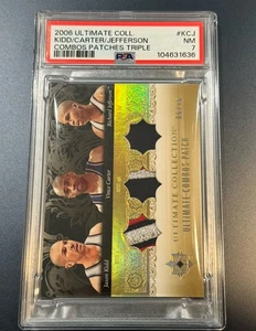 2006 Ultimate Combos Patch /10 Kidd Carter Jefferson • PSA 7 • Triple Game-Used - Picture 1 of 3