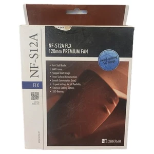 Noctua NF-S12A FLX 120mm Premium Fan 3-Pin Brown New Sealed - Photo 1/3