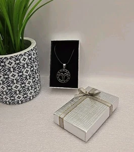 Collana Vintage Argento Sterling .925 Highlander Watchers Council Ciondolo Simbolo - Foto 1 di 9