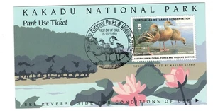 1989 Kakadu National Park Australian Duck Stamp FDC - Picture 1 of 2