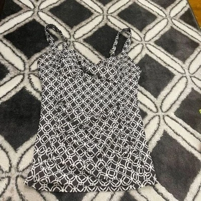 MERONA Bathing Suit Top Gray And White Small Size - Image 1 of 4