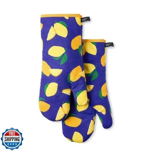 kate spade new york Lemon Party Oven Mitt 2-Pack Set, Heat Resistant, 100% Co - Picture 1 of 5