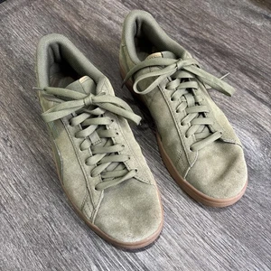Puma Smash V2 Turnschuhe Herren US Größe 9 Waldgrün Schuhe Wildleder Leder Gummisohle - Bild 1 von 5
