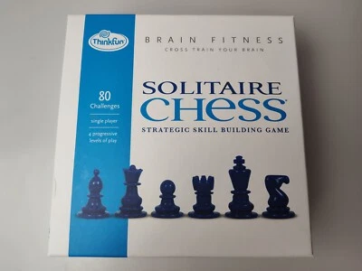 **100% COMPLETE** SOLITAIRE CHESS Game Brain Fitness ThinkFun 80 Challenges - Image 1 of 4