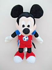 Genuine Original Disney 11" Footballer MICKEY MOUSE Soft Plush Toy