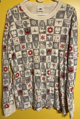 Hanna Andersson 星球大战假日睡衣上衣大号成人长袖衬衫 L — 第 1/3 张图片