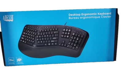 Adesso Desktop Ergonomic Split Keyboard AKB-150UB - Image 1 of 3