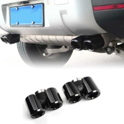 For 2020-2024 Land Rover Defender Stainless Black Rear Tail Exhaust Muffler Tips - Image 1 of 4