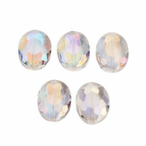 Beads 5pcs Bulk Crystal Oval Faceted Rondelle Glass 20mm Loose Wholesale Spacer
