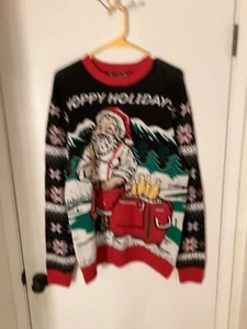 Men NWOT  "Ugly Christmas Sweater" Happy Holiday" Size Med P.O. - Picture 1 of 2
