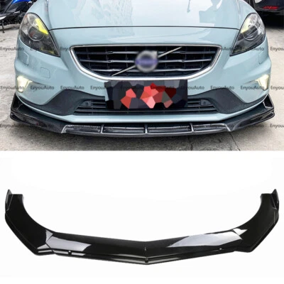 For Volvo S60 S80 S90 Universal Front Bumper Lip Spoiler Splitter Glossy Black Foto 1 de 4