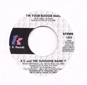 KC & SUNSHINE BAND * 45 * I'm Your Boogie Man * 1977 * VG++ * USA TK ORIGINAL - Picture 1 of 1