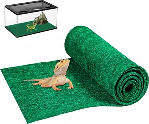 47" X 24" Large Reptile Carpet Terrarium Liner Bedding Reptile Substrate Mat Tan - Picture 1 of 12