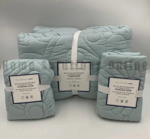 Pottery Barn Teen Microfiber Floral Full Queen Comforter 2 Stnd Sham Blue #Z1255 - Picture 1 of 6