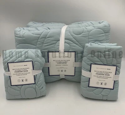 Edredón Pottery Barn Adolescente Microfibra Floral Completo Reina 2 Piezas Azul Falso #Z1255 Foto 1 de 4